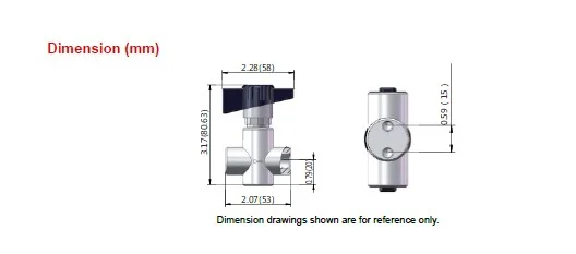 Мембранный клапан нержавеющий FNPT 1/4" / Diaphragm valve FNPT 1/4" S316L DV S F4 Nai-Lok