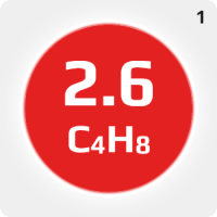 1-Бутен  (C4H8) 2.6 (99,6%) в баллоне 112л. (59 кг) (с баллоном)